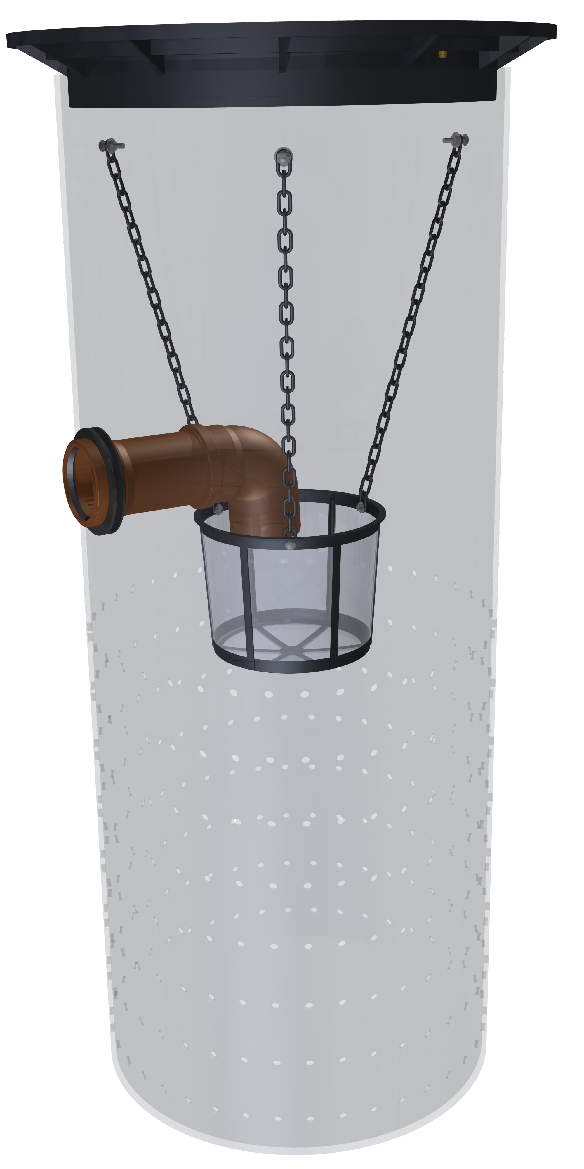 GreenLife Sickerschacht 500 l Gartenentw&auml;sserung Regenwassertank mit Sieb 