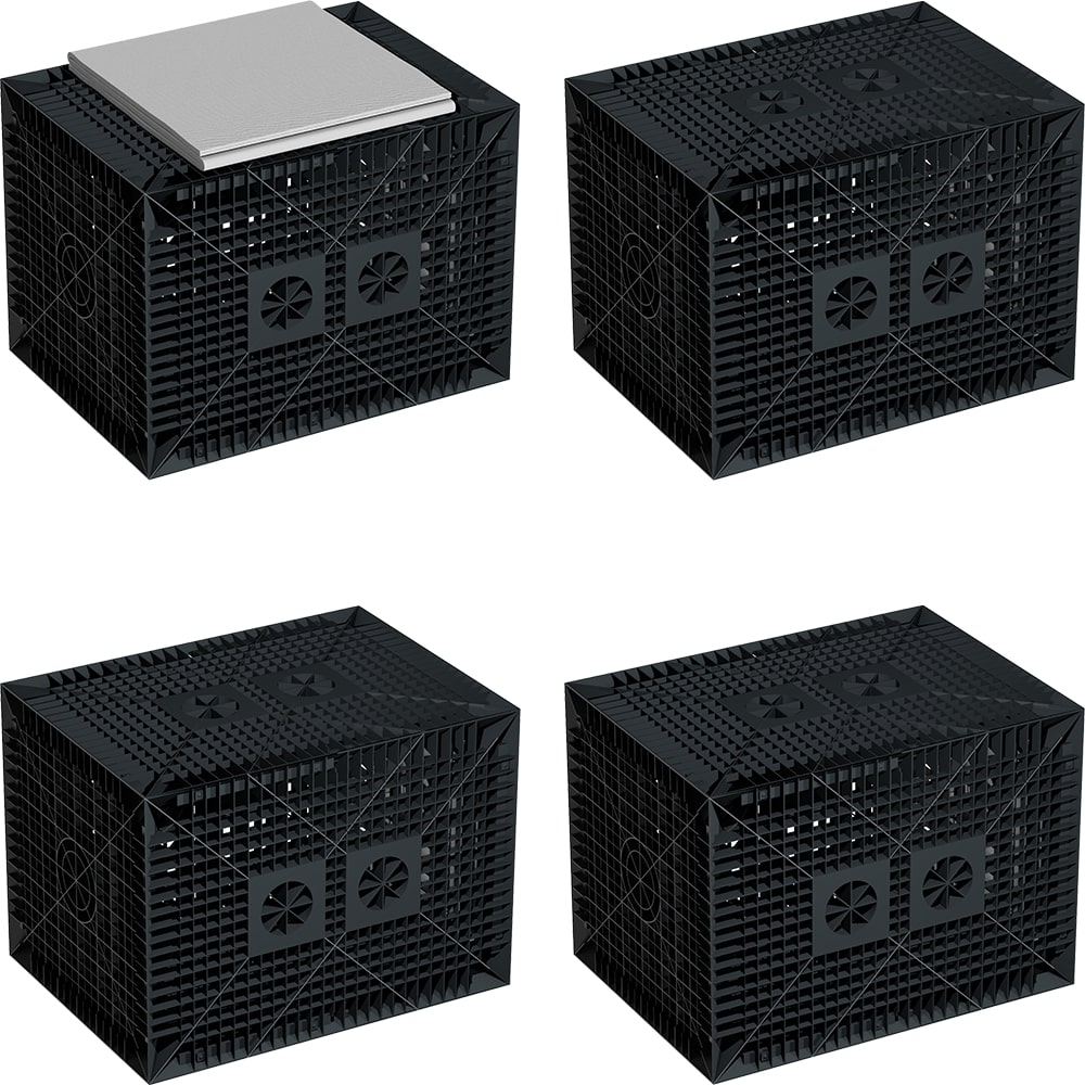 GreenLife Erweiterungsset Versickerung 1.120 l Sickerquader Gartenentw&auml;sserung 