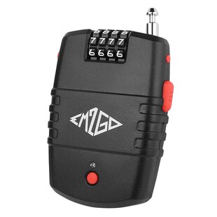 EM2GO 4 Stelliges Kombinations- Kabelschloss mit Alarm für E-Scooter und Fahrrad 