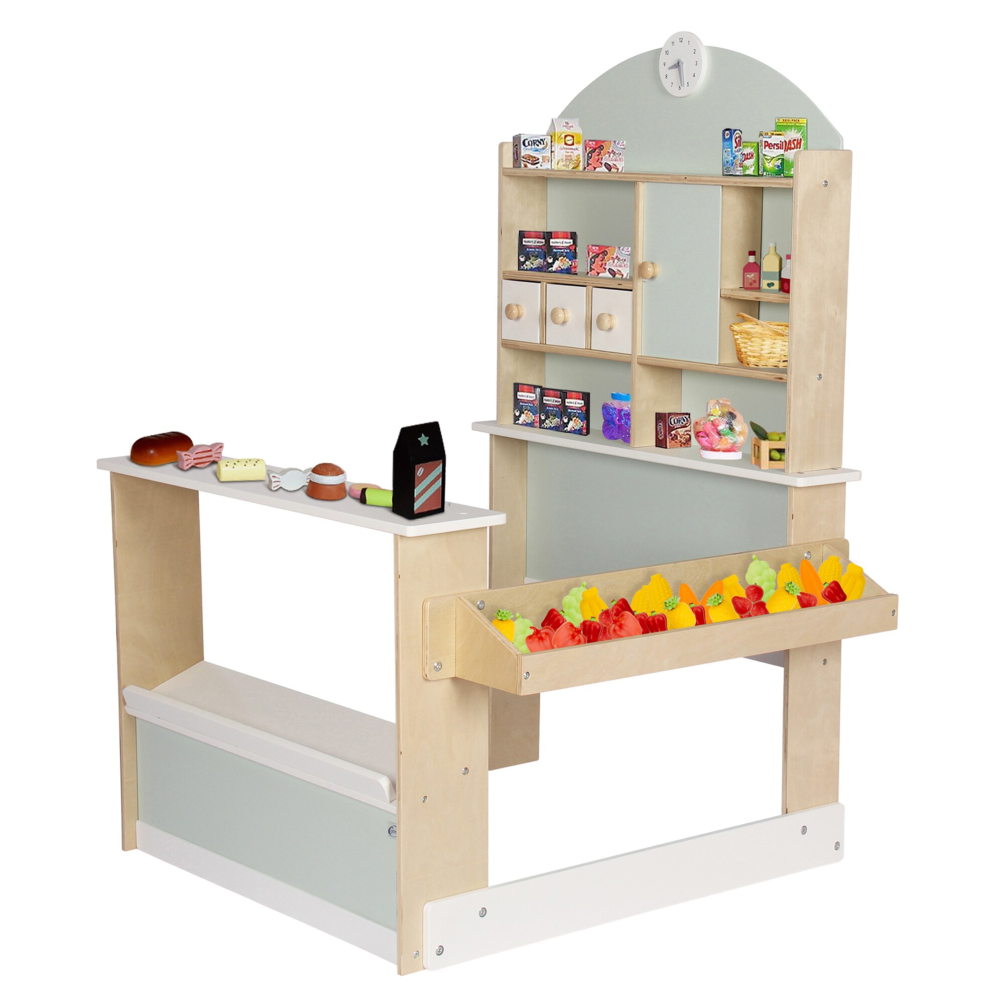 Coemo Kaufladen Lilly mintgr&uuml;n/wei&szlig; 