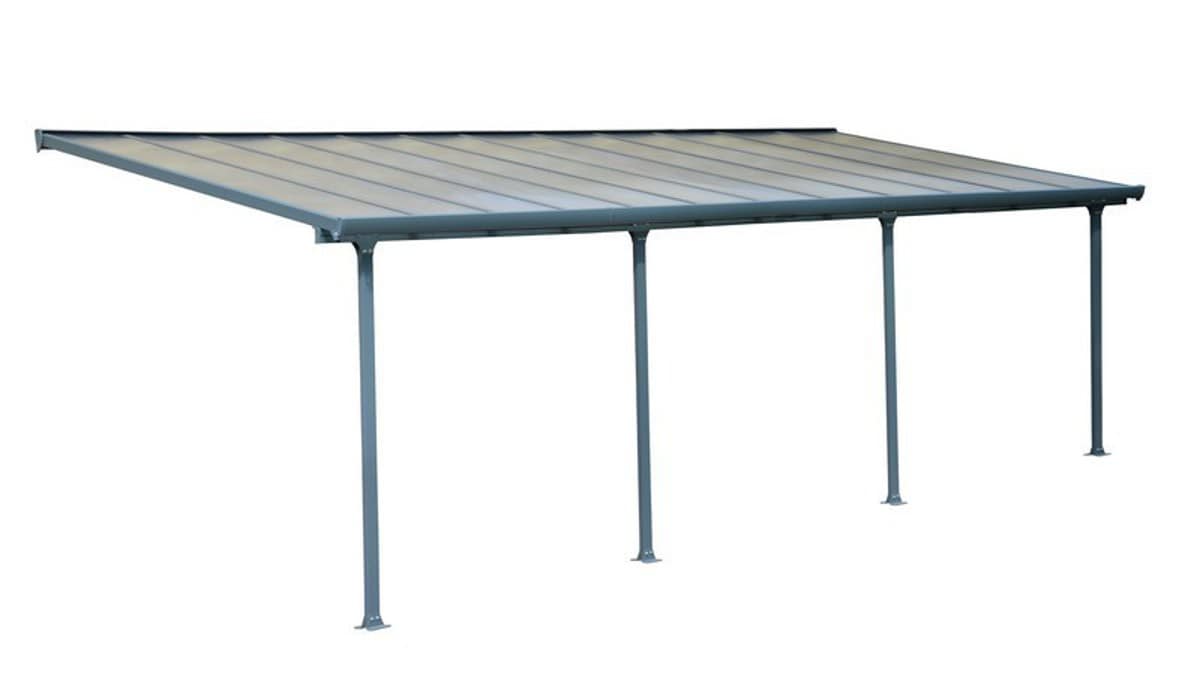 Palram Canopia Feria Terrassen&uuml;berdachung anthrazit 730x295x260-305 cm (LxBxH) 