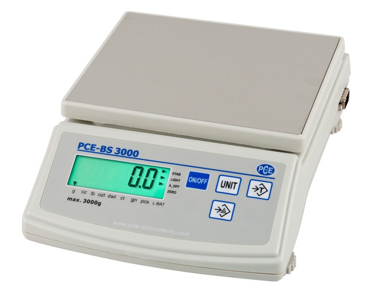 PCE Instruments PCE-BS 3000 hochgenaue kalibrierf&auml;hige Pr&auml;zisionswaage 