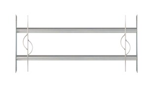 Alberts Fenstergitter Secorino Style 700 - 1050 x 300 mm Ausziehgitter 