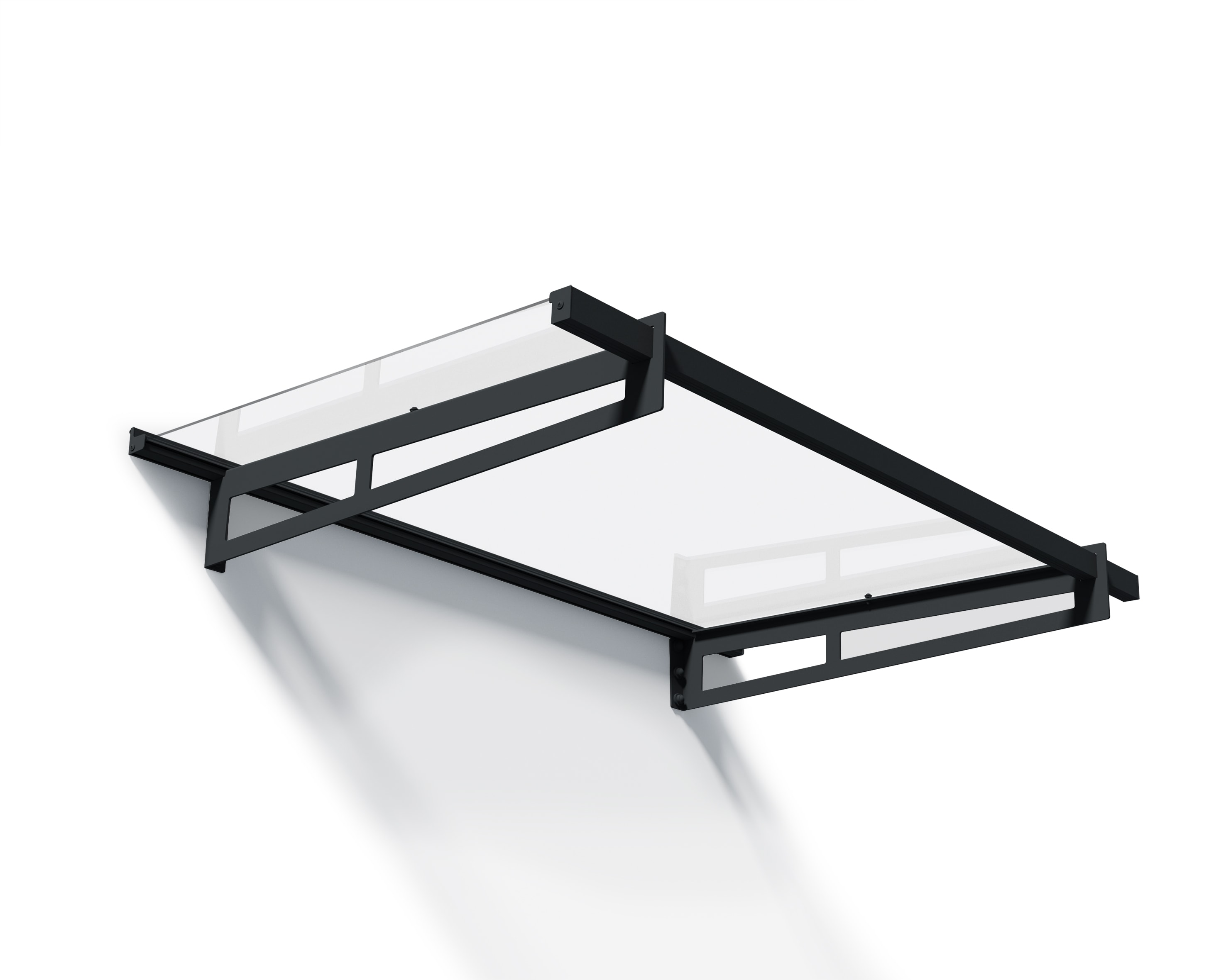 Palram Canopia Bremen Vordach, anthrazit, klar 150 x93,5 x 19 in cm (LxBxH) 