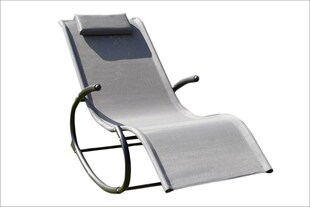 CHILLROI Schaukelgartenstuhl grau Gartenliege Liegestuhl Sonnenliege 