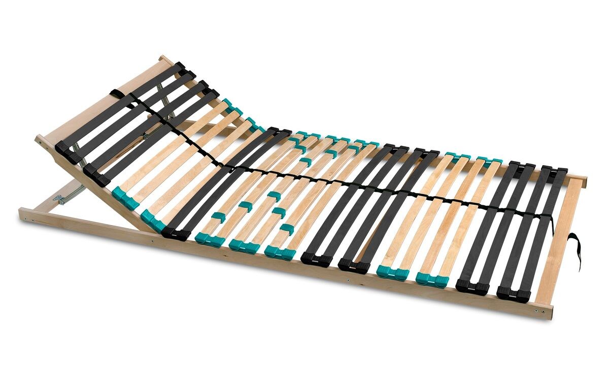 Coemo 7-Zonen Lattenrost DR&Ouml;MSON 28 Federleisten Kopfteil verstellbar 140 x 200 