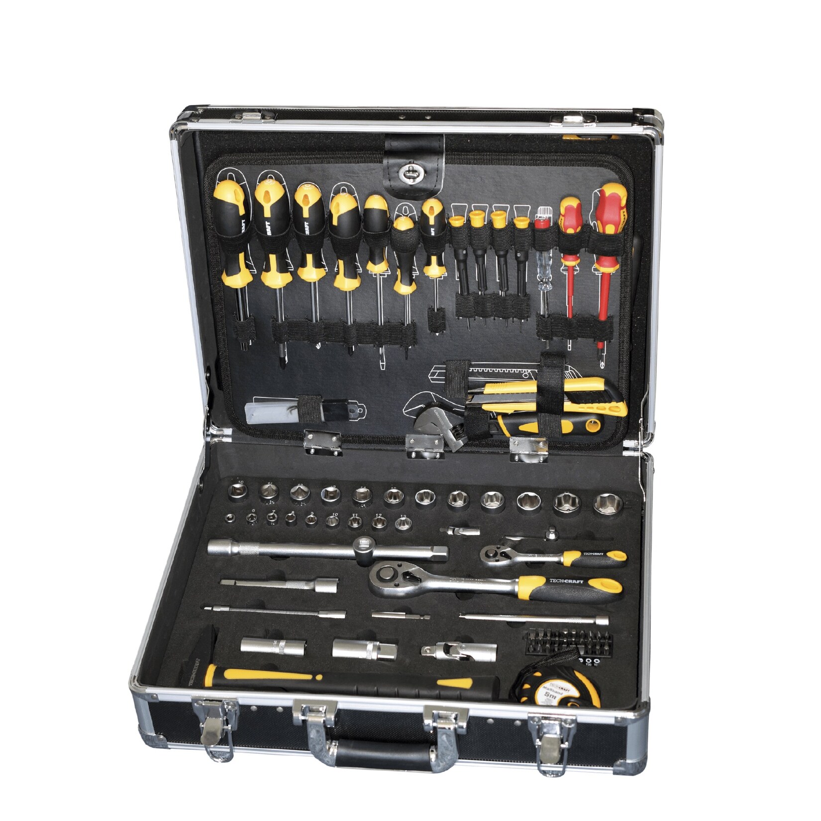 Werkzeugkoffer 130 tlg. Heimwerker-Set Werkzeugtasche Werkstattkoffer