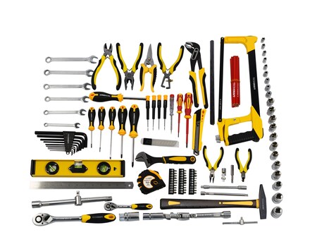 TECH-CRAFT® Werkzeugkoffer 130 tlg. Heimwerker-Set Werkzeugtasche  Werkstattkoffer