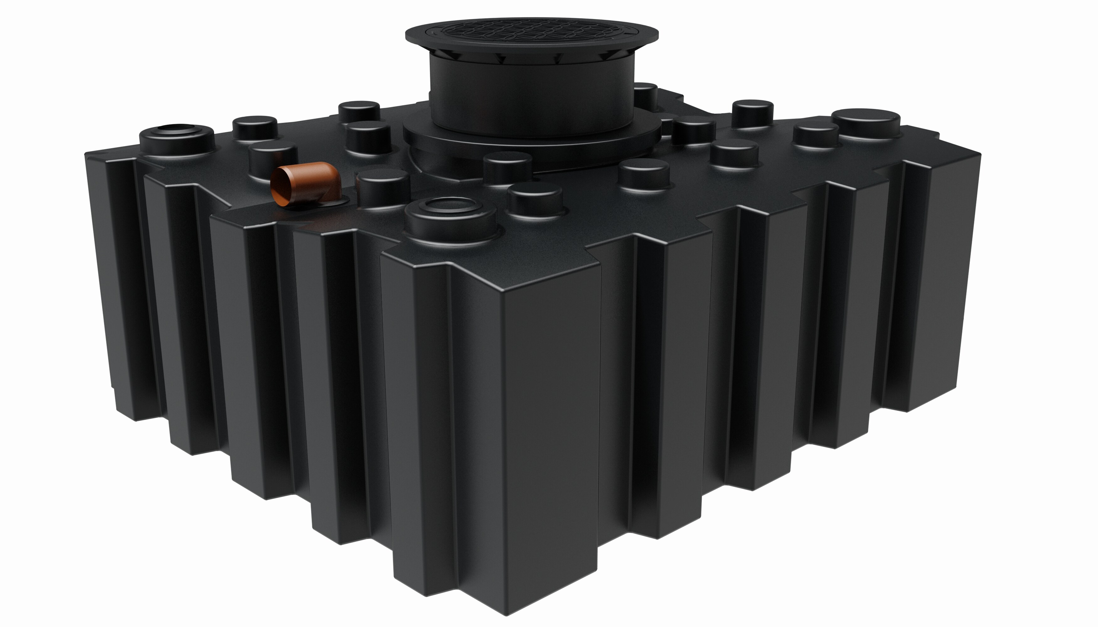 GreenLife Regenwasser-Flachtank 3.000 l mit Ausgleichsdom und begehbarer Abdeckung 