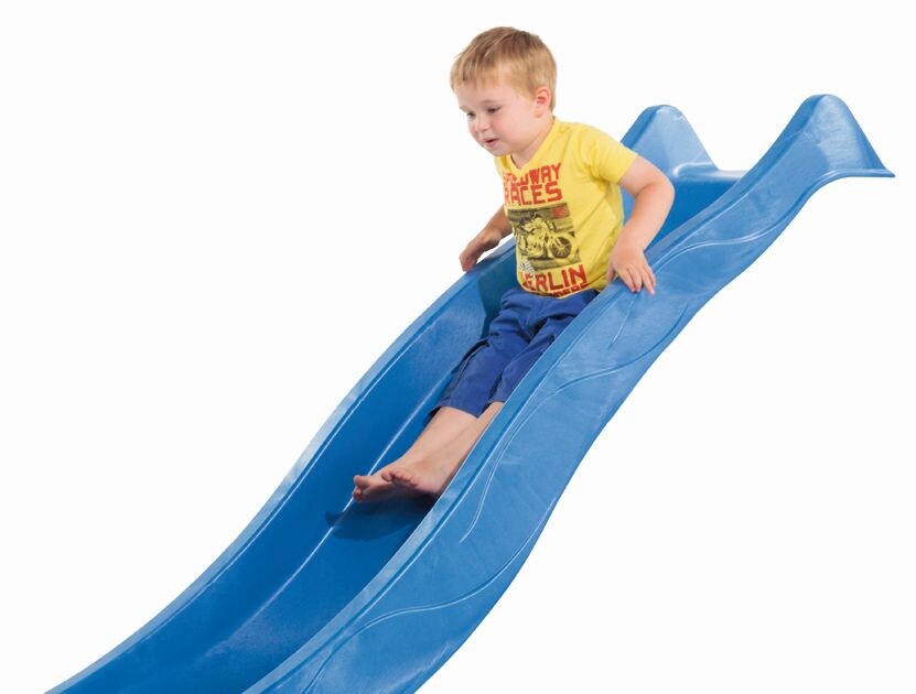 Karibu Wellenrutsche 2,5 m blau Spielrutsche Kinderrutsche Wasserrutsche 