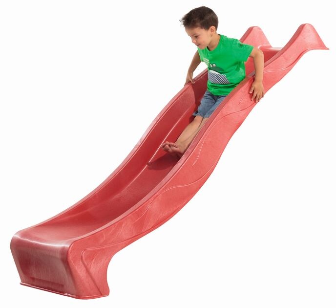 Karibu Wellenrutsche 2,5 m rot Spielrutsche Kinderrutsche Wasserrutsche