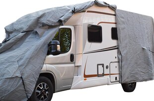 GreenYard Wohnmobil Schutzhülle mit Reflektoren Größe XL | 870 x 235 x 275 cm 