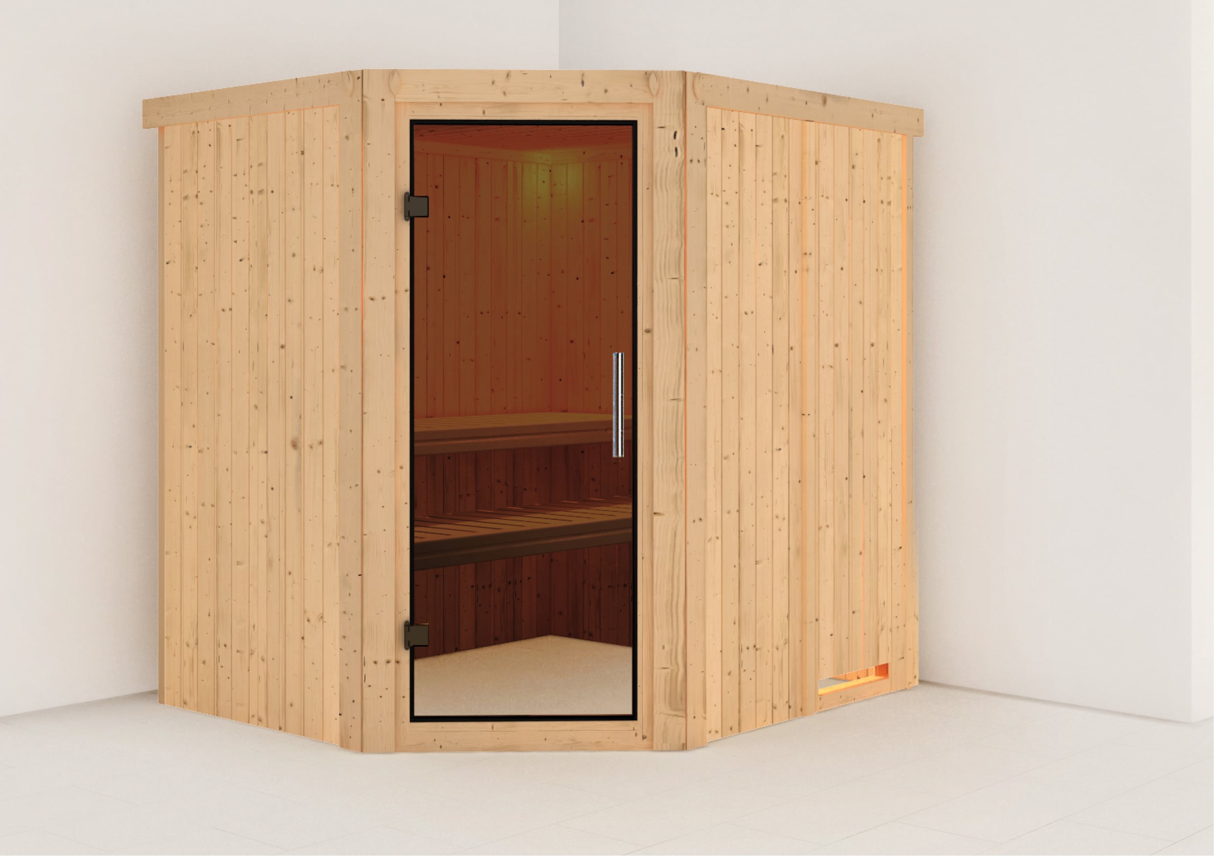 Karibu Sauna "Mitchell" SET naturbelassen ohne Ofen 