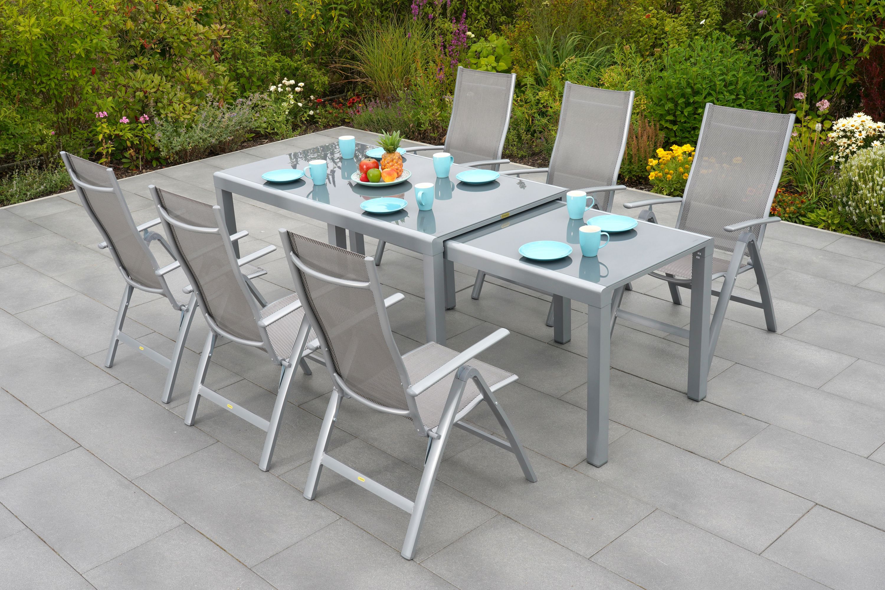 Merxx Taviano Set 7tlg. Flex-Ausziehtisch 