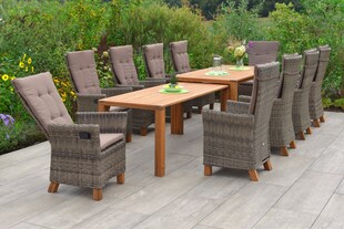 Merxx Toskana Set 11tlg. Flex-Ausziehtisch 