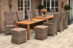 Merxx Toskana Set 13tlg. Flex-Ausziehtisch 