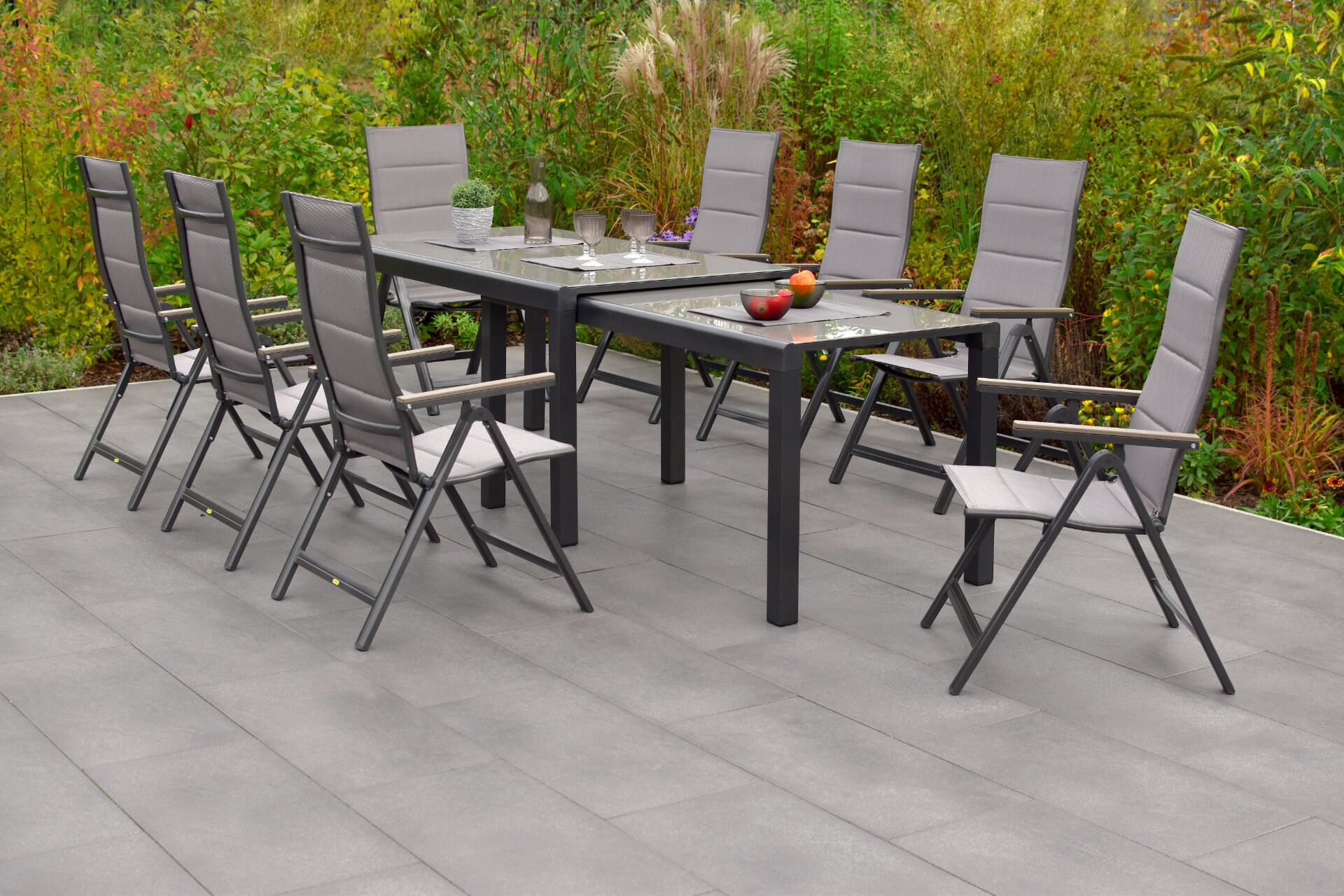 Merxx Trivero Set 9tlg. Flex-Ausziehtisch 