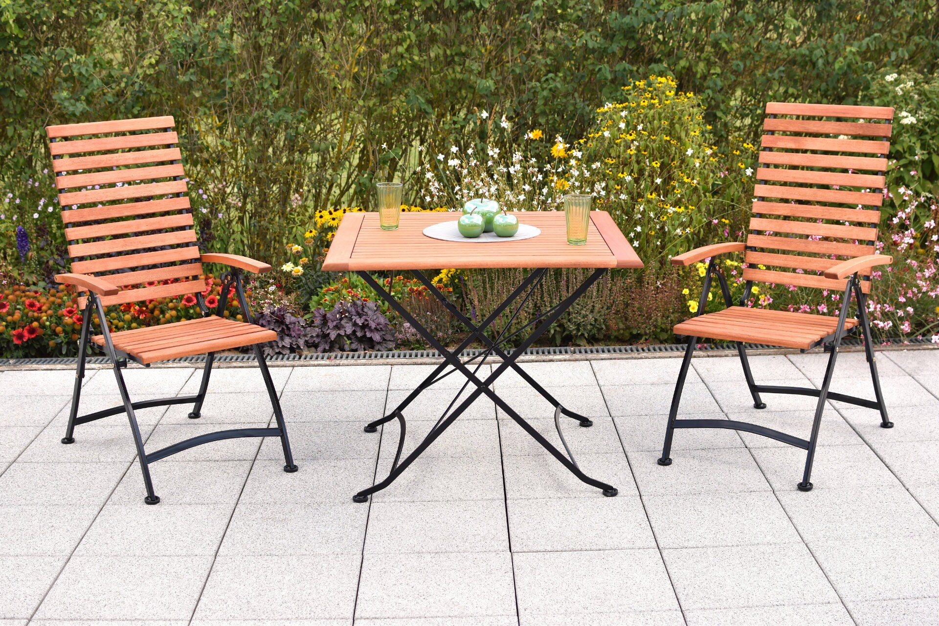 Merxx Schlossgarten Set 3tlg. Klapptisch 