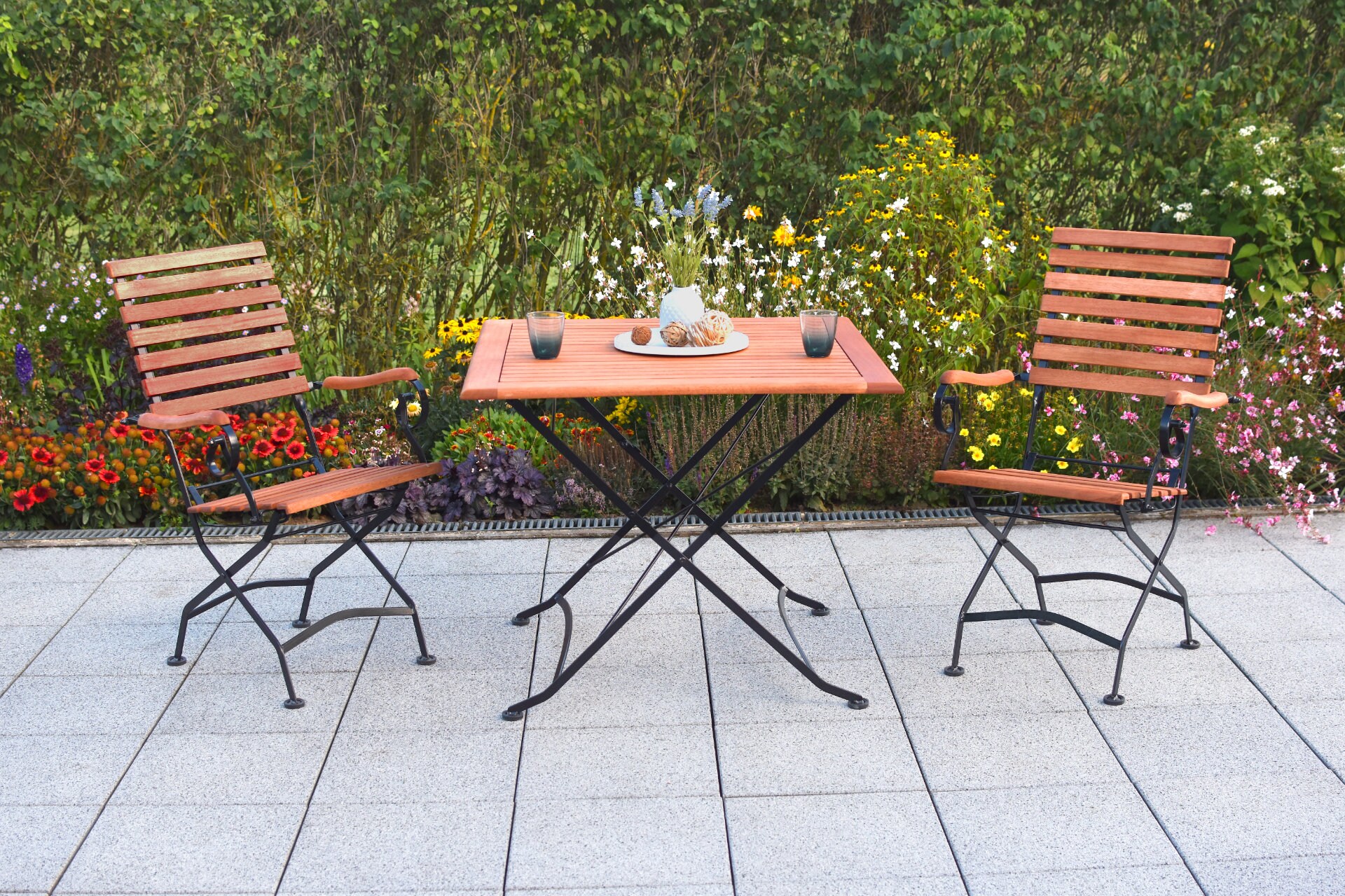 Merxx Schlossgarten Set 3tlg. Klapptisch 