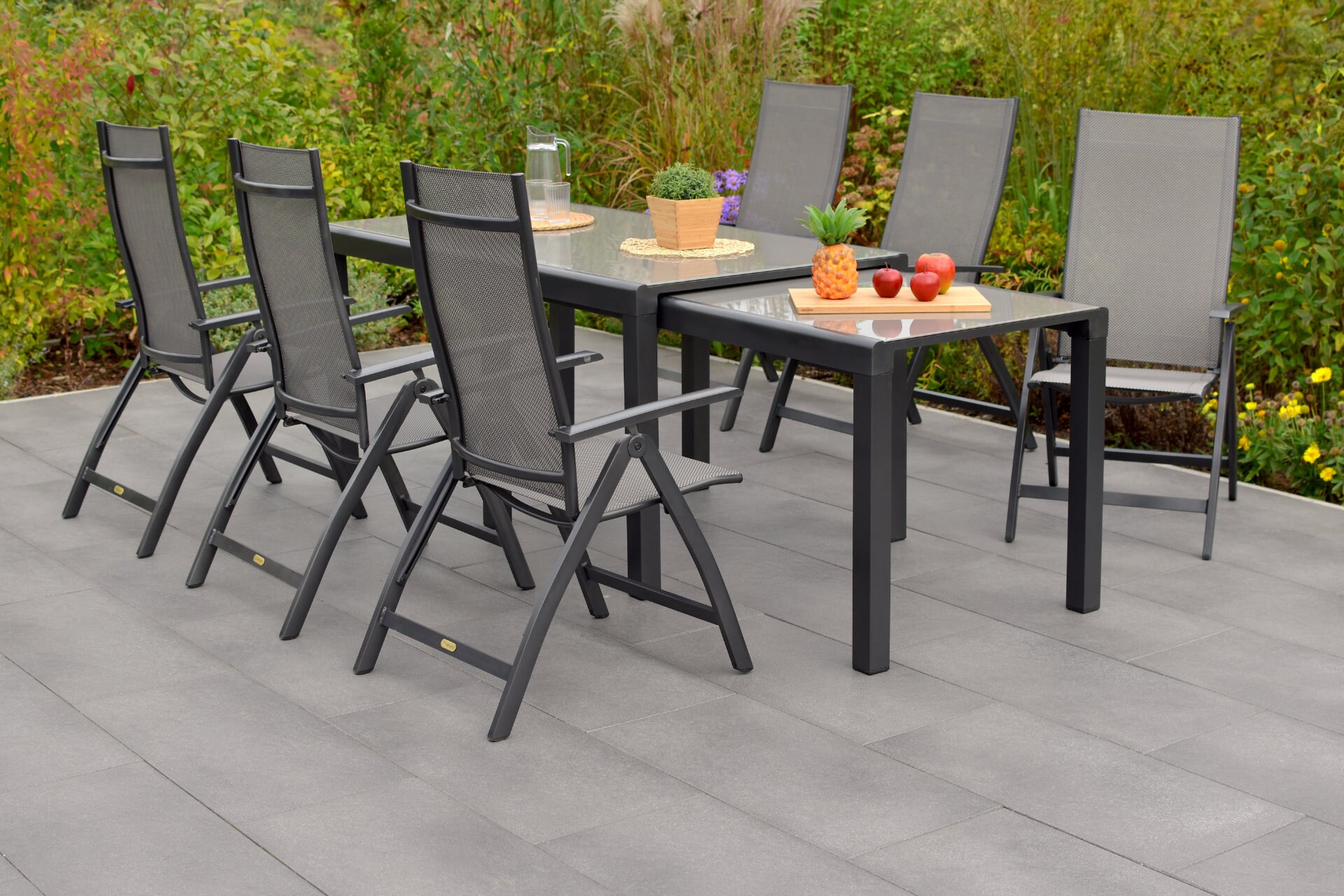 Merxx Vicenza Set 7tlg. Flex Ausziehtisch 
