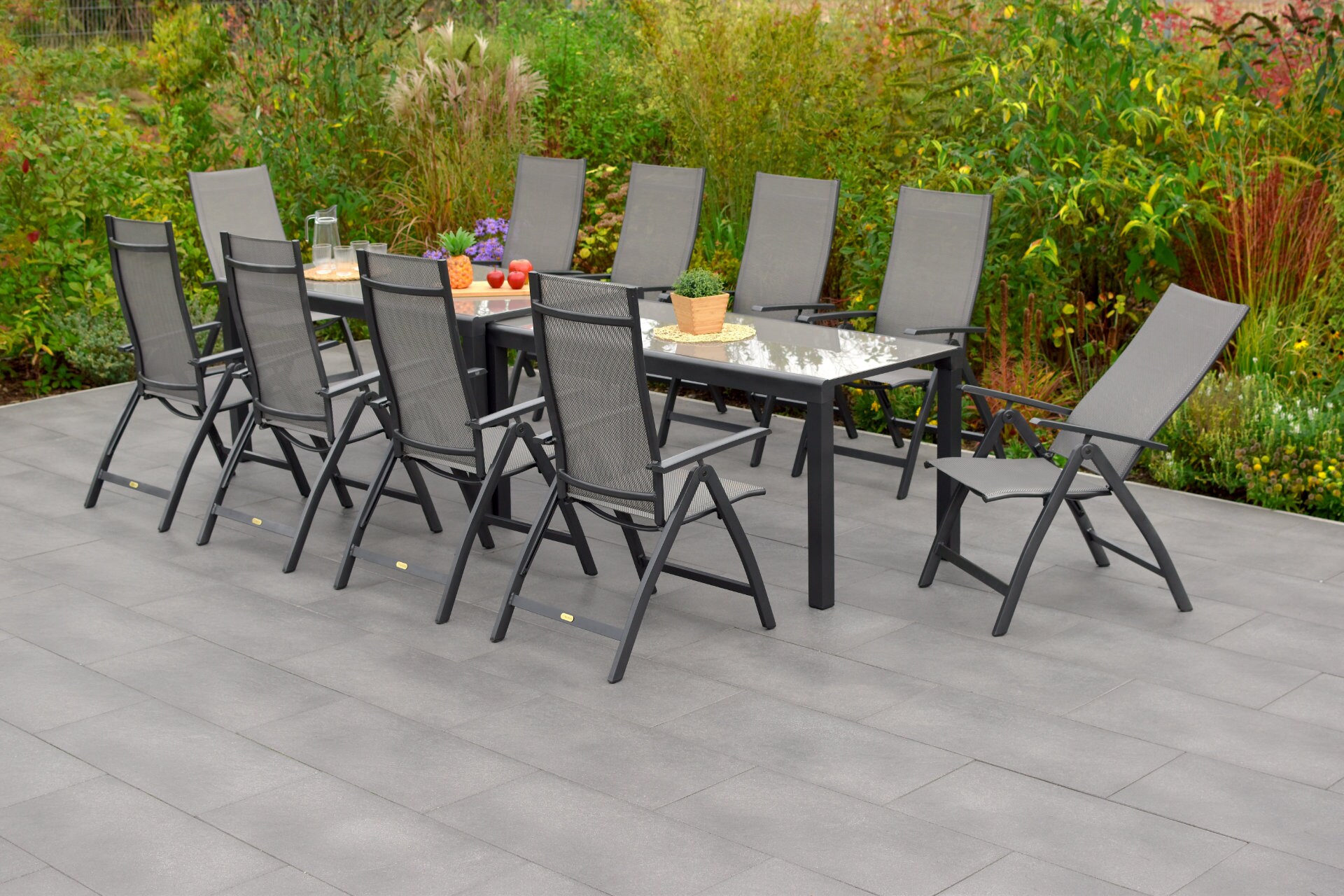 Merxx Vicenza Set 11tlg. Flex Ausziehtisch 