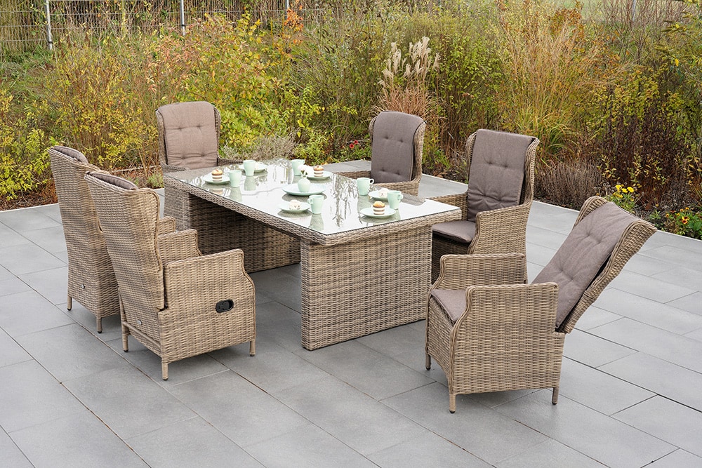 Merxx Riviera Set 13tlg. Sessel hochlehnig 