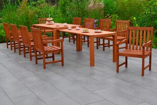 Merxx Santos Set 11tlg. Flex Ausziehtisch 