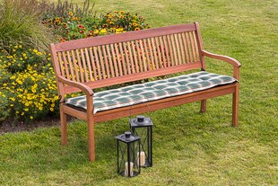 Merxx Kissen für 3er Bank Wendekissen grün kariert/uni 