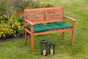 Merxx Kissen für 2er Bank Wendekissen grün kariert/uni 