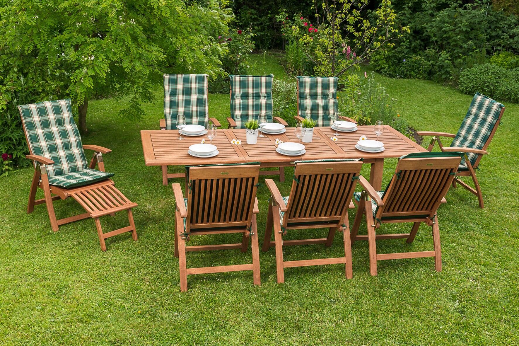 Merxx Comodoro Set 17tlg. Doppel-Ausziehtisch 