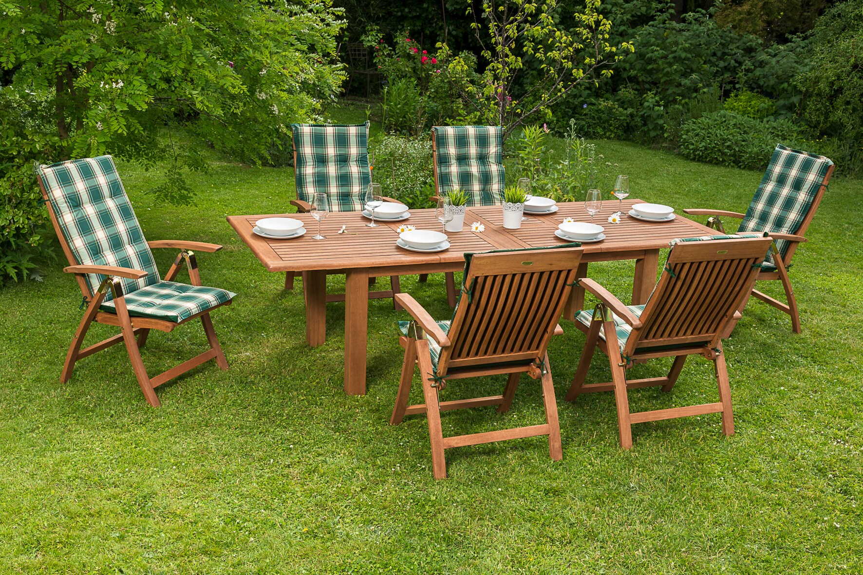 Merxx Comodoro Set 13tlg. Doppel-Ausziehtisch 