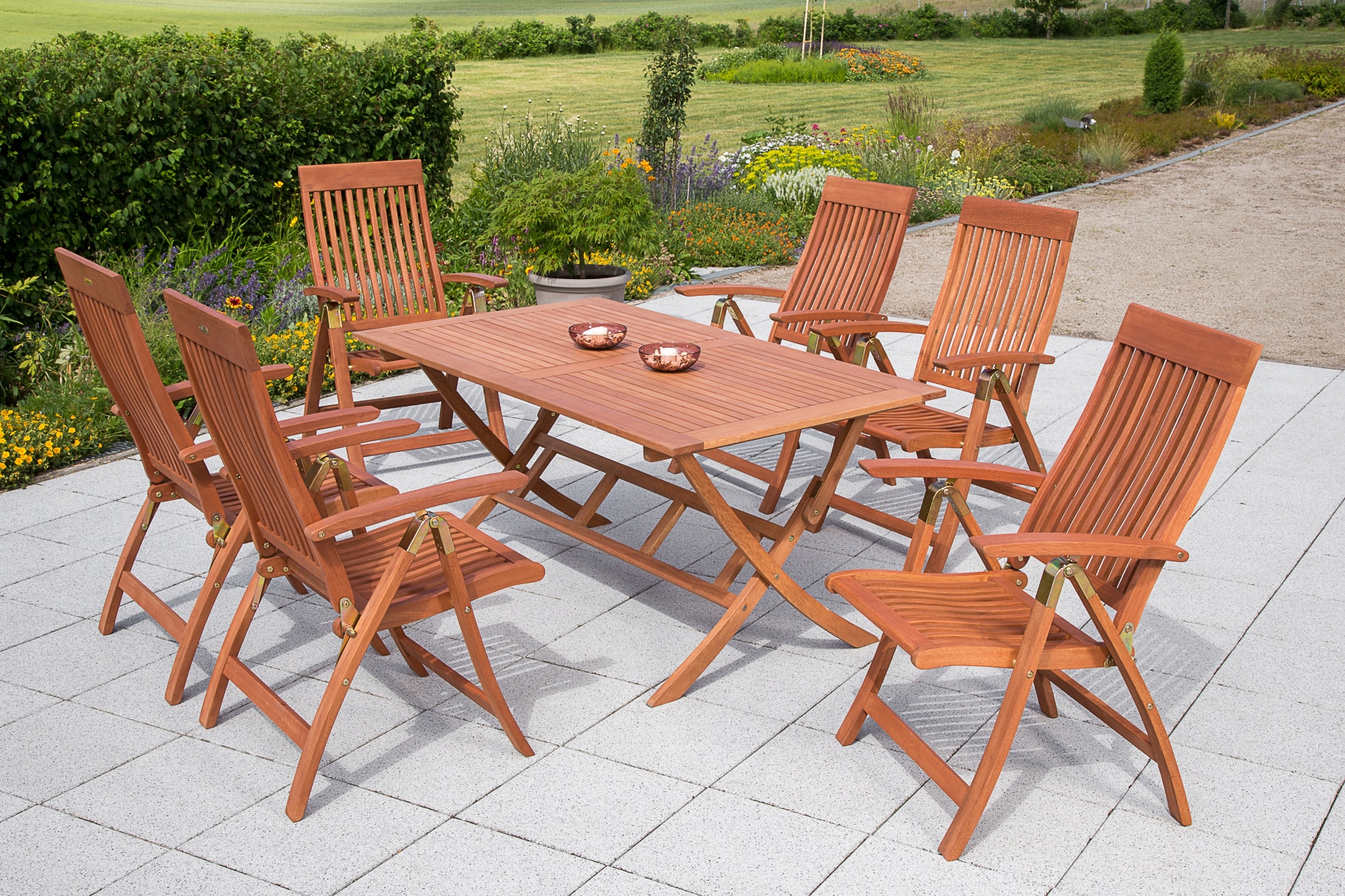 Merxx Comodoro Set 7tlg. Klapptisch 160 x 90 cm 