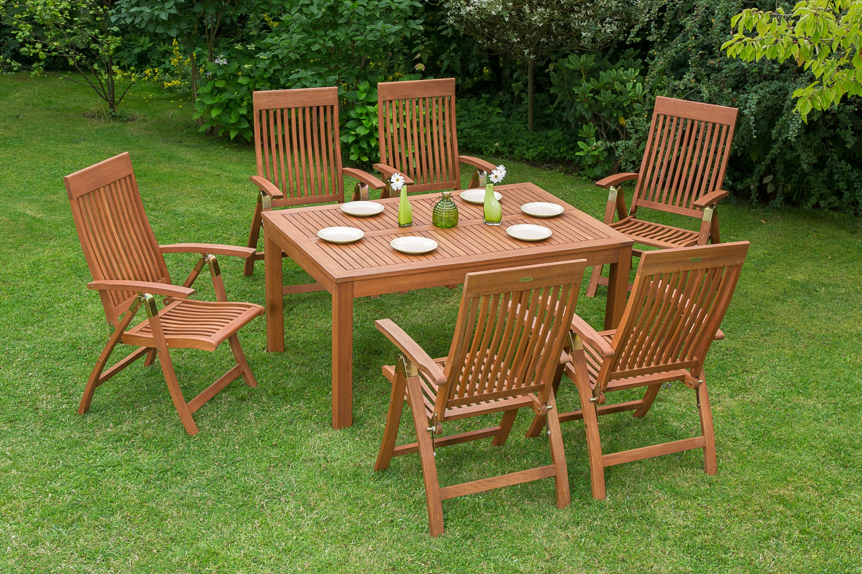 Merxx Comodoro Set 7tlg. Quadrat Ausziehtisch 