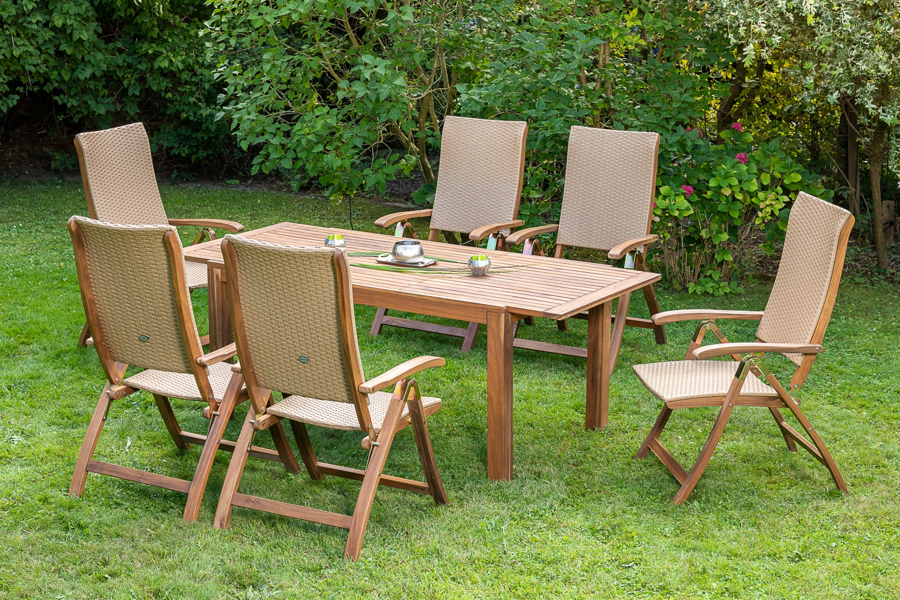 Merxx Capri Set 7tlg. Ausziehtisch 