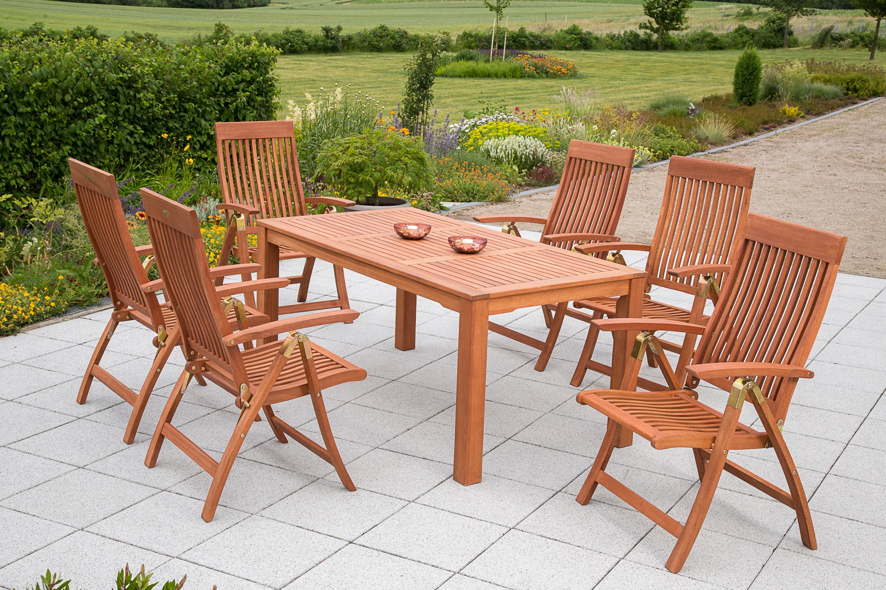 Merxx Comodoro Set 7tlg. Tisch 170x90 cm 