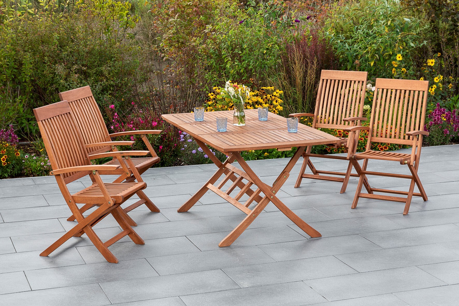 Merxx Comodoro Set 5tlg. Klappausziehtisch 