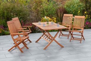 Merxx Comodoro Set 9tlg. Klappausziehtisch 