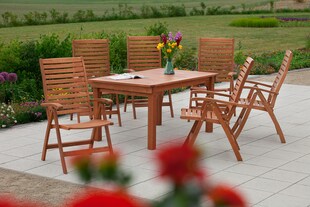 Merxx La Plata Set 7tlg. Seitenausziehtisch 