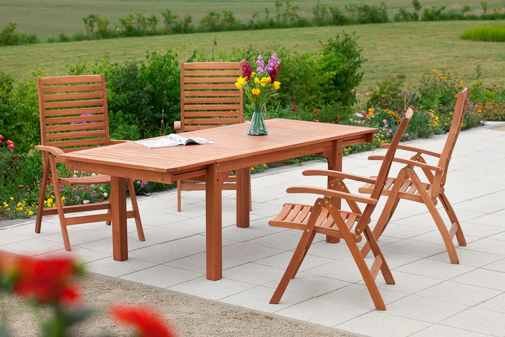 Merxx La Plata Set 5tlg. Seitenausziehtisch 