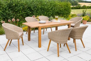 Merxx Arrone Set 7tlg. Ausziehtisch 