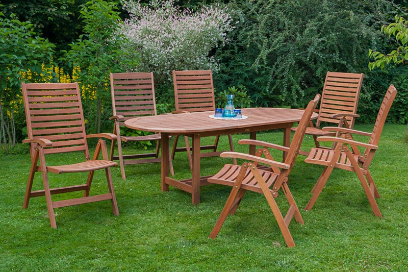 La Plata Set 7tlg. Ausziehtisch