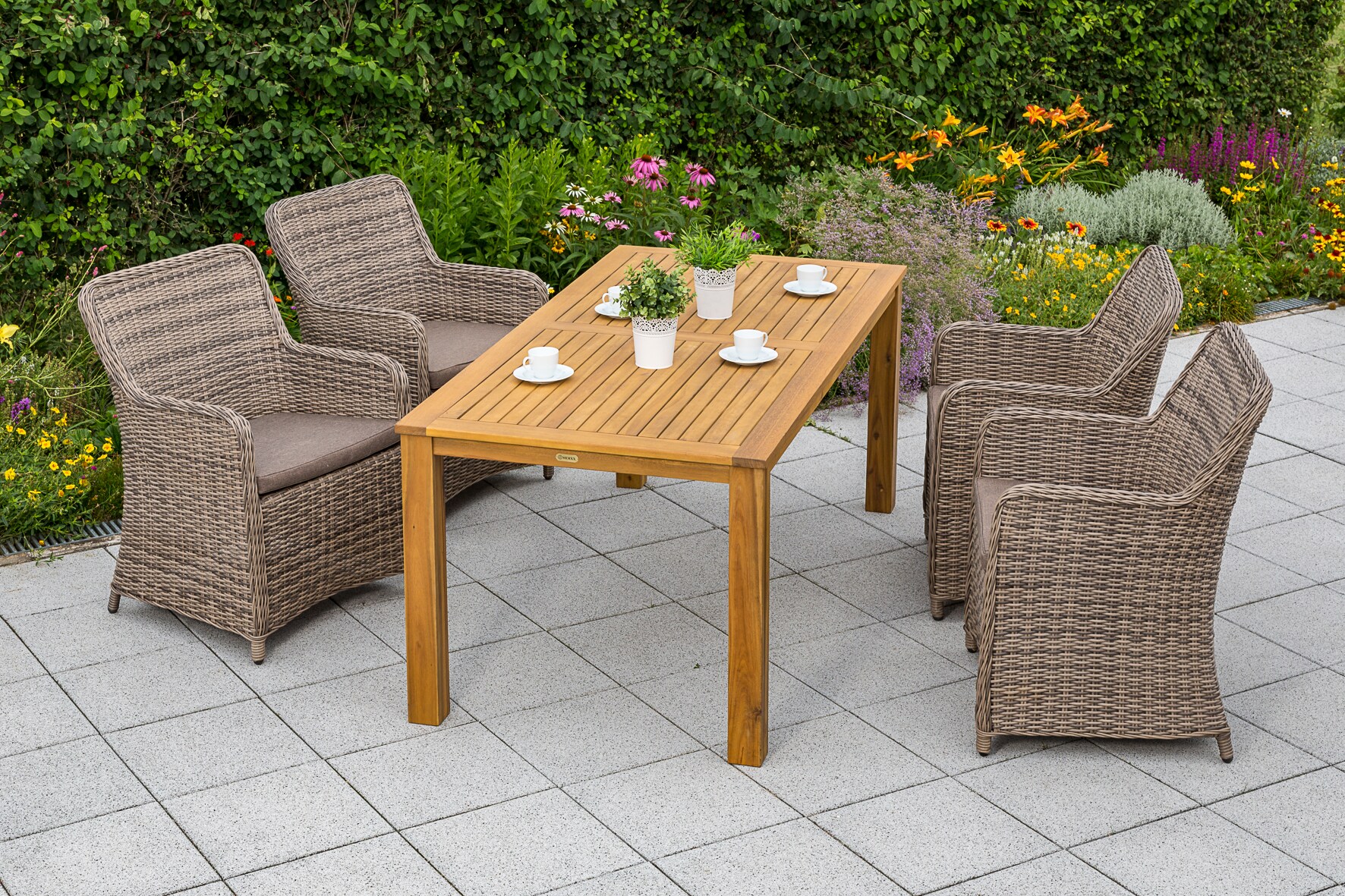 Merxx Riviera Set 9tlg. Tisch 185x90 cm 