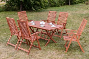 Merxx Gartenmöbelset Cordoba 7tlg. Klappausziehtisch 