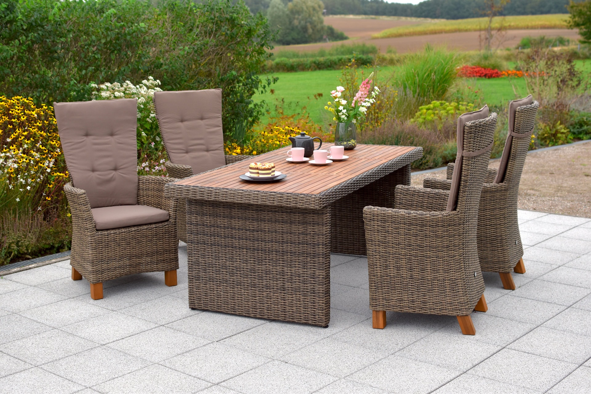 Merxx Toskana Set 9tlg. Tisch 185x90 cm 