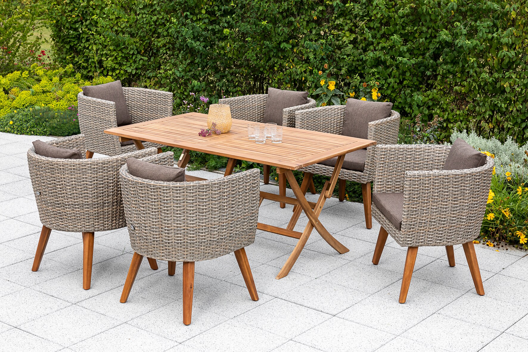 Merxx Imperia Set 7tlg. Klapptisch 