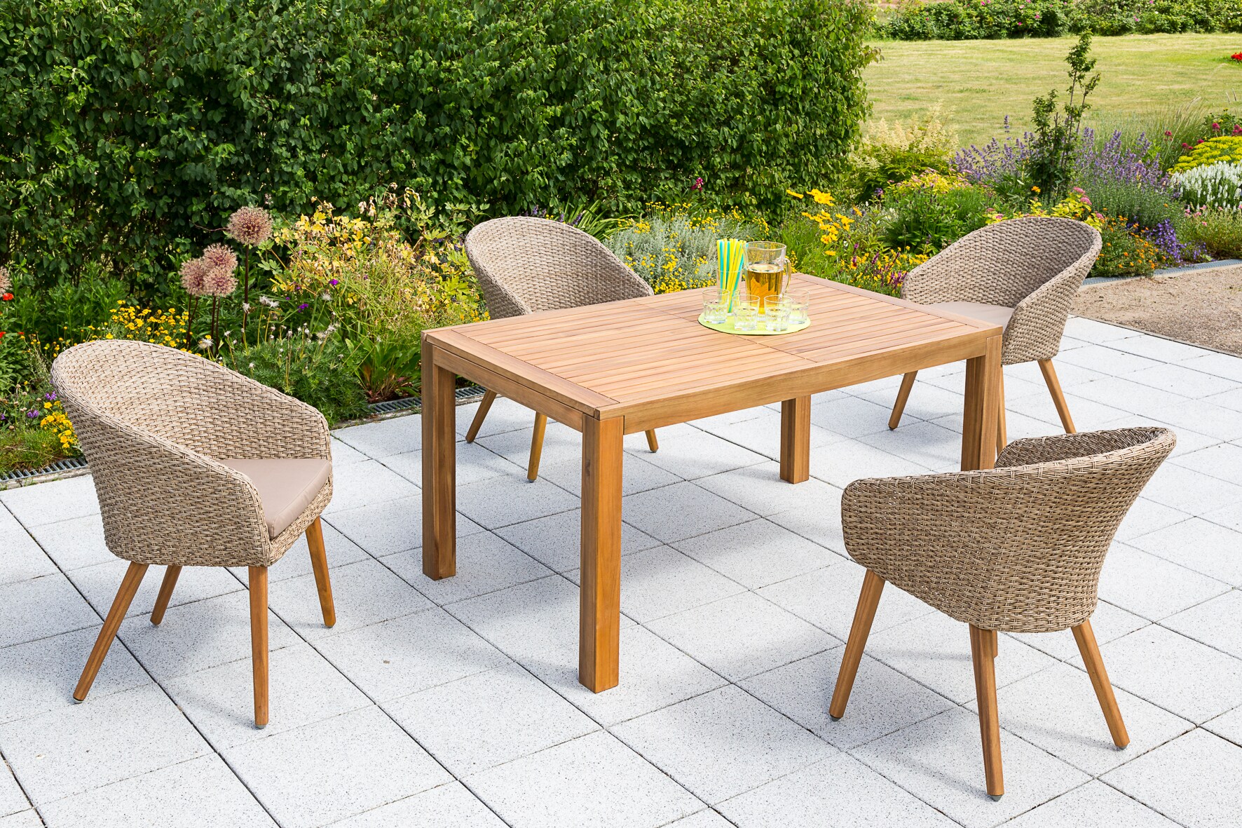 Merxx Arrone Set 5tlg. Ausziehtisch 