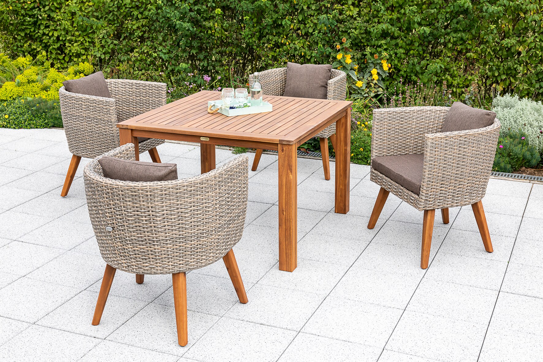 Merxx Imperia Set 5tlg. Tisch 110x110 cm 