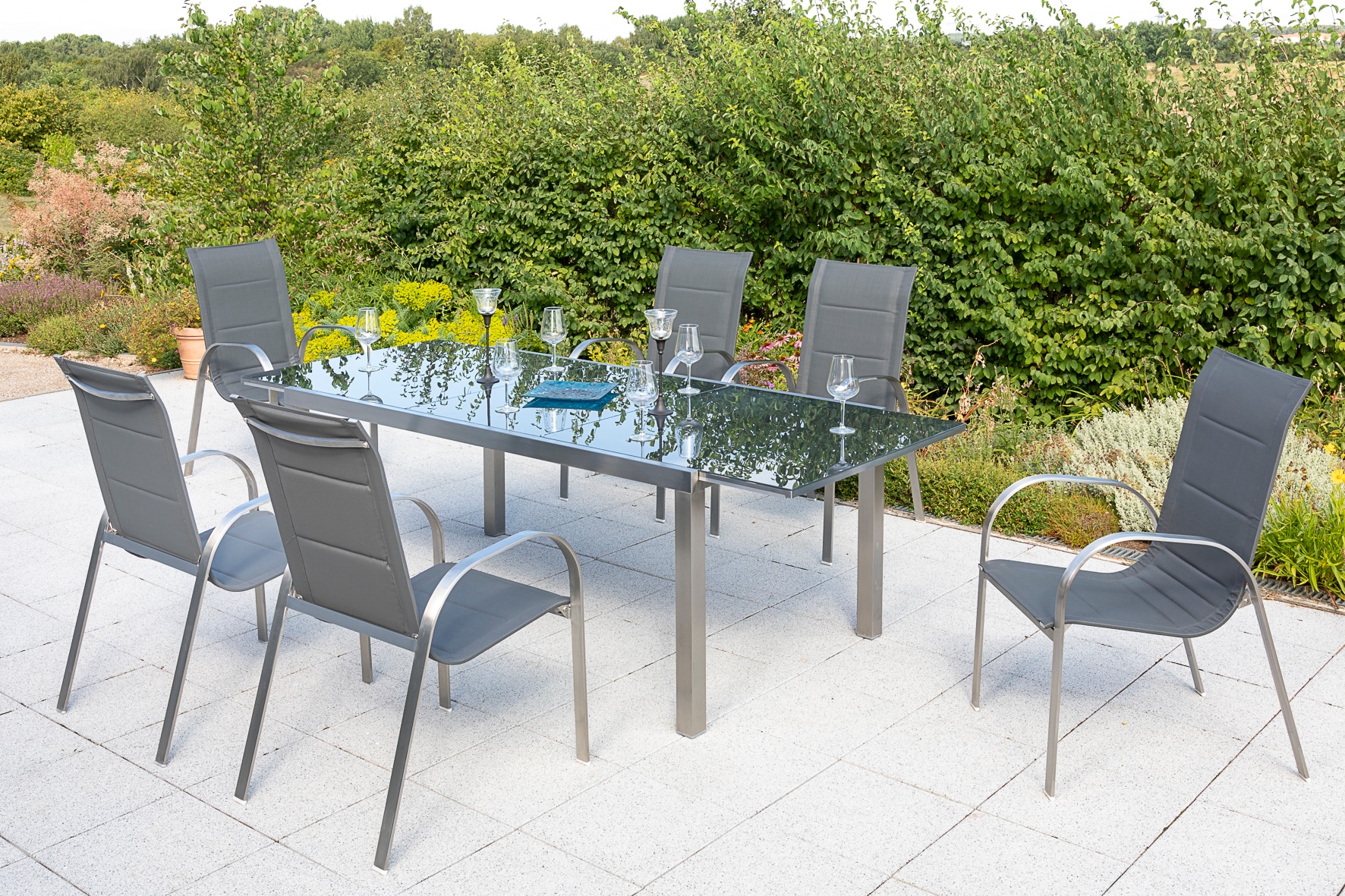 Merxx Lucca Set 7tlg. Ausziehtisch 