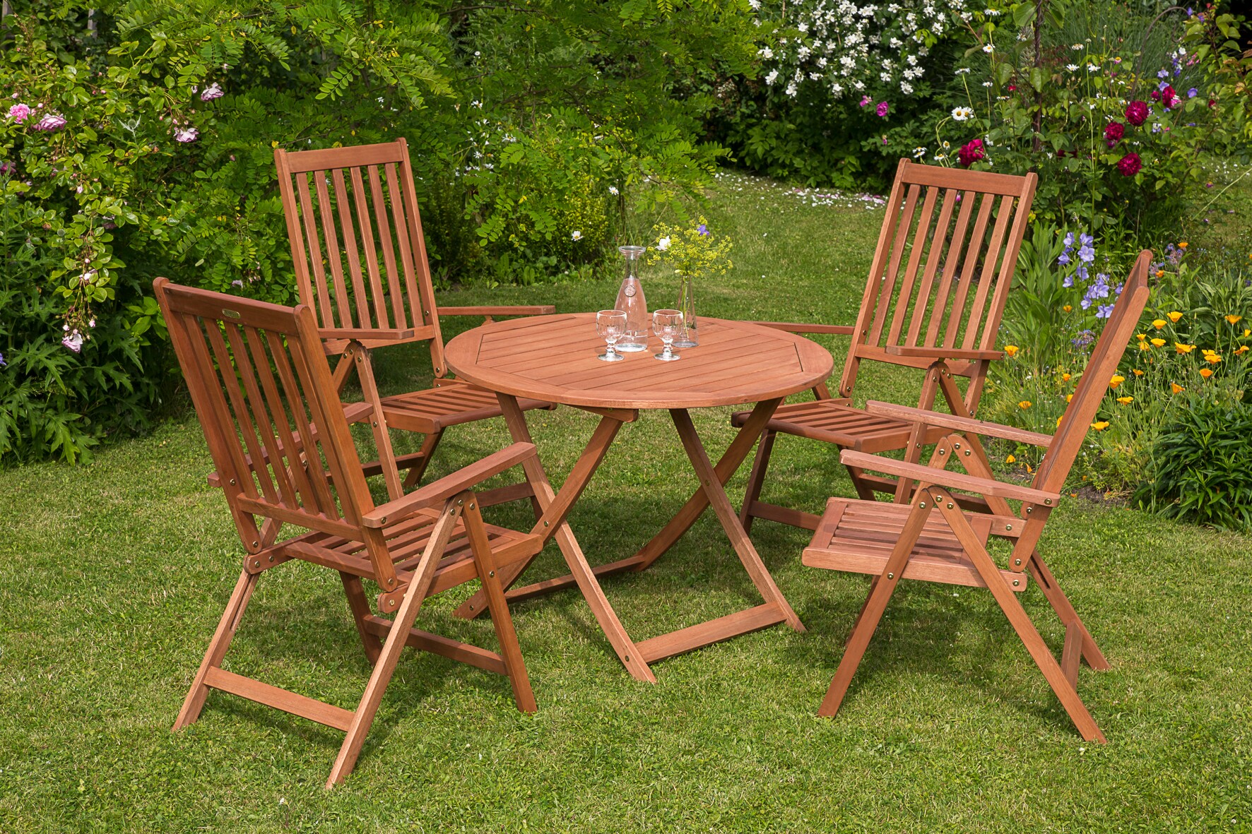Merxx Gartenm&ouml;belset Vitoria Klapptisch rund 