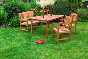 Merxx Lima Set 4tlg. 2er Bank, Tisch 150x90 cm 